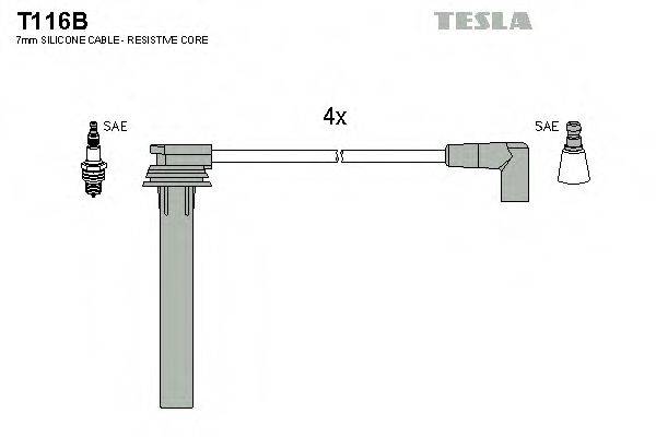 TESLA T116B Комплект дротів запалювання
