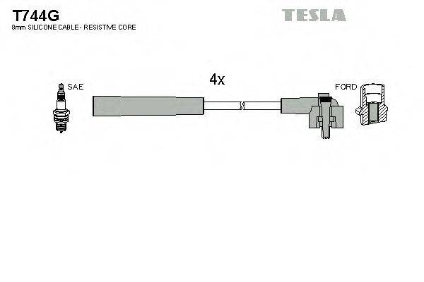 TESLA T744G Комплект дротів запалювання