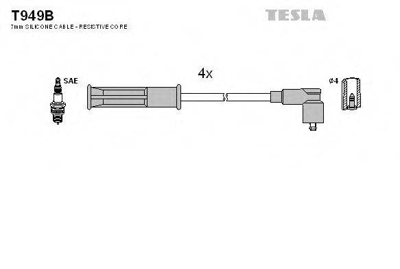 TESLA T949B Комплект дротів запалювання