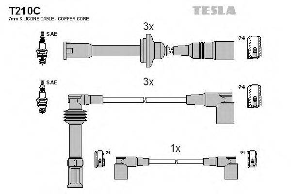 TESLA T210C Комплект дротів запалювання