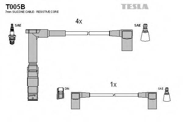 TESLA T005B Комплект дротів запалювання