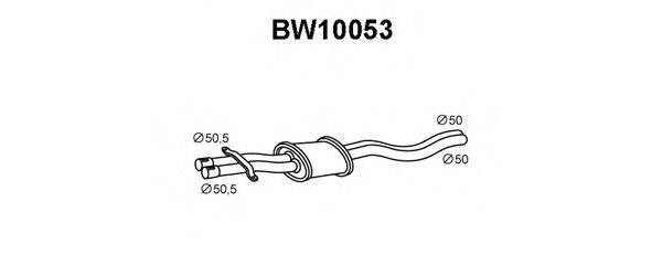 BMW 18107506018 Середній глушник вихлопних газів
