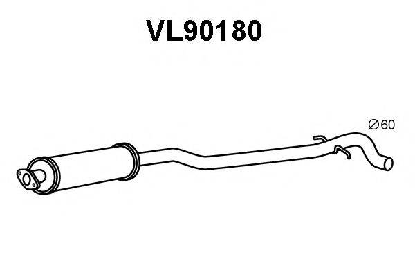 VENEPORTE VL90180 Середній глушник вихлопних газів