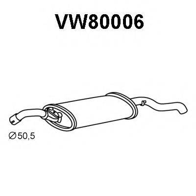 VENEPORTE VW80006 Глушник вихлопних газів кінцевий