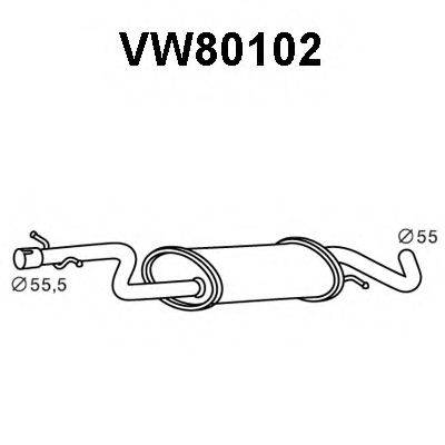 VENEPORTE VW80102 Передглушувач вихлопних газів