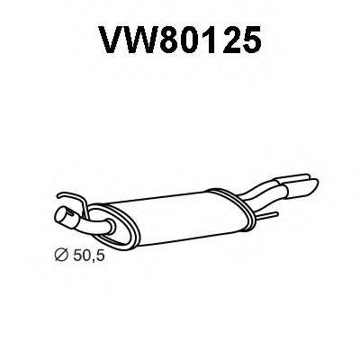 VENEPORTE VW80125 Глушник вихлопних газів кінцевий