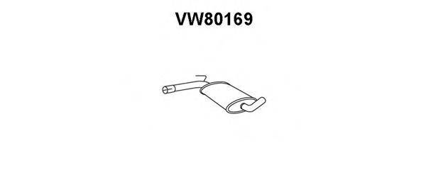 VENEPORTE VW80169 Середній глушник вихлопних газів