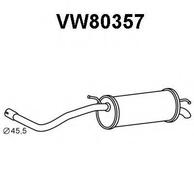 VENEPORTE VW80357 Глушник вихлопних газів кінцевий