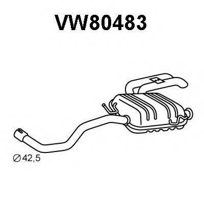VENEPORTE VW80483 Глушник вихлопних газів кінцевий