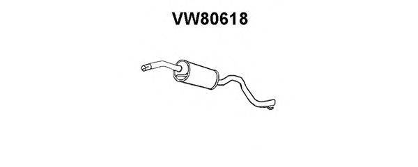 VENEPORTE VW80618 Середній глушник вихлопних газів