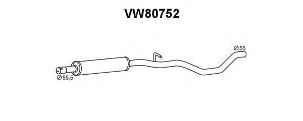 VENEPORTE VW80752 Передглушувач вихлопних газів