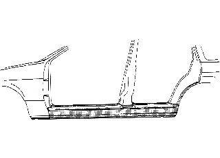 AUDI 8D9809848D Накладка порога