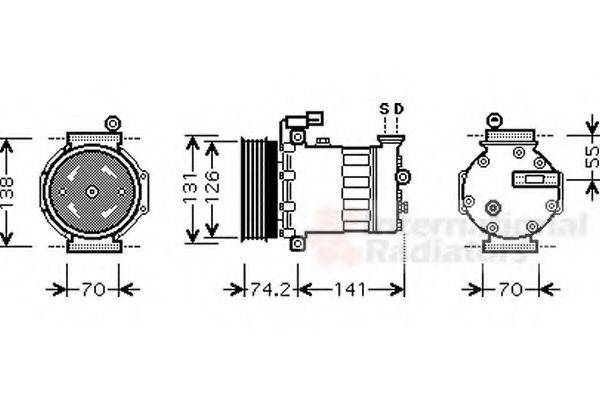 ROV/TRI/JAG/AUS/MG JPB101240 Компресор, кондиціонер