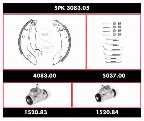 WOKING SPK308305 Комплект гальм, барабанний гальмівний механізм