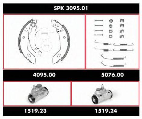WOKING SPK309501 Комплект гальм, барабанний гальмівний механізм