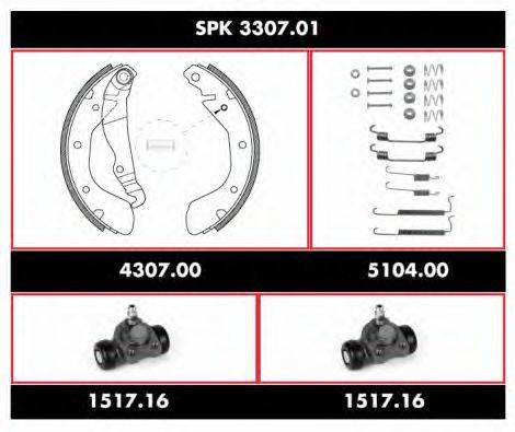 WOKING SPK330701 Комплект гальм, барабанний гальмівний механізм
