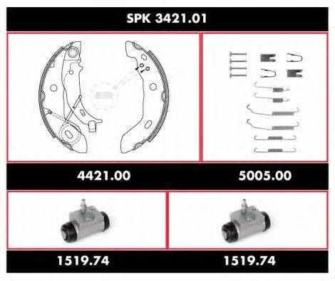 WOKING SPK342101 Комплект гальм, барабанний гальмівний механізм