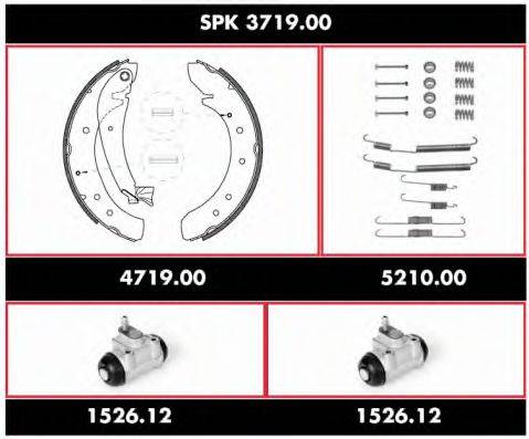 WOKING SPK371900 Комплект гальм, барабанний гальмівний механізм