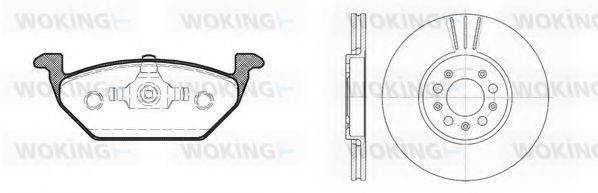 WOKING 8733306 Комплект гальм, дисковий гальмівний механізм