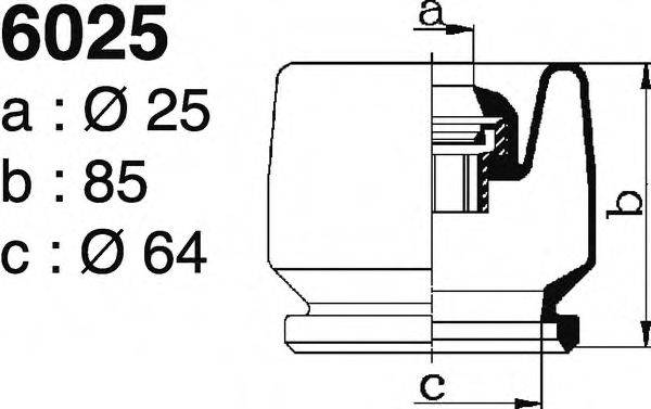 DEPA 6025 Комплект пильника, приводний вал