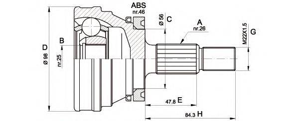 OPEN PARTS CVJ516910 Шарнірний комплект, приводний вал