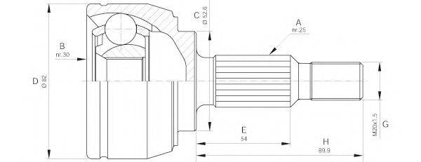 OPEN PARTS CVJ565010 Шарнірний комплект, приводний вал