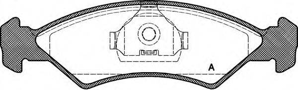 OPEN PARTS 20857 Комплект гальмівних колодок, дискове гальмо
