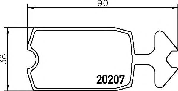 TEXTAR 2020709 Комплект гальмівних колодок, дискове гальмо