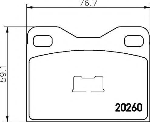 TEXTAR 2026002 Комплект гальмівних колодок, дискове гальмо