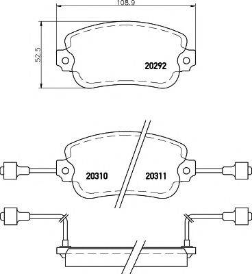 TEXTAR 20310 Комплект гальмівних колодок, дискове гальмо