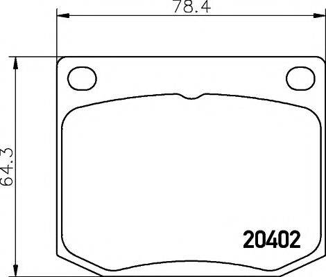 TEXTAR 2040201 Комплект гальмівних колодок, дискове гальмо