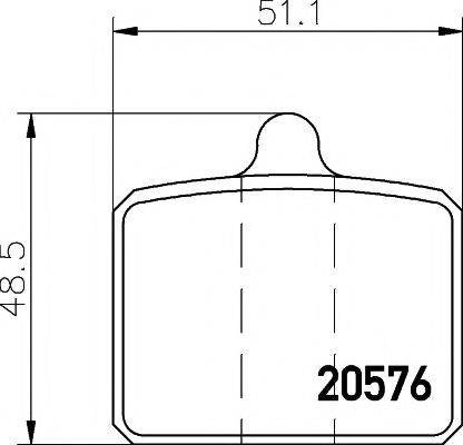 SEAT 114430201 Комплект гальмівних колодок, дискове гальмо