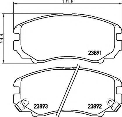 TEXTAR 2389105 Комплект гальмівних колодок, дискове гальмо