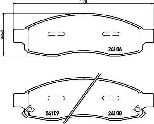 TEXTAR 24106 Комплект гальмівних колодок, дискове гальмо