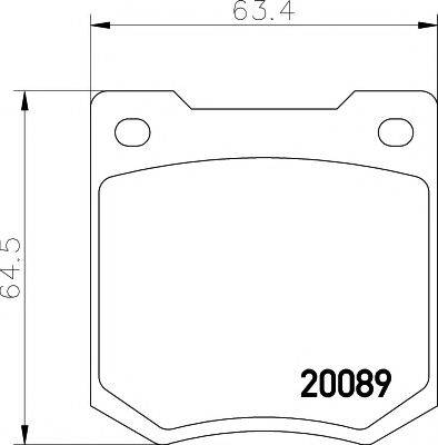 TEXTAR 20089 Комплект гальмівних колодок, дискове гальмо