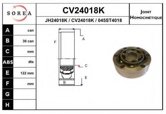 EAI CV24018K Шарнірний комплект, приводний вал