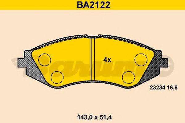 BARUM 23234 Комплект гальмівних колодок, дискове гальмо
