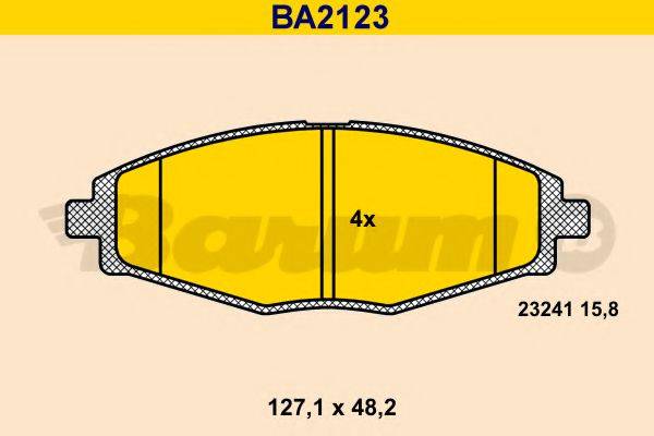 BARUM BA2123 Комплект гальмівних колодок, дискове гальмо