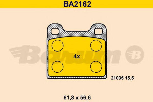 BARUM BA2162 Комплект гальмівних колодок, дискове гальмо