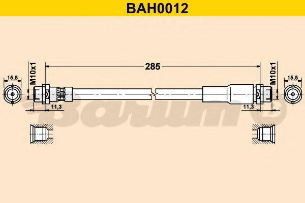 BARUM BAH0012 Гальмівний шланг