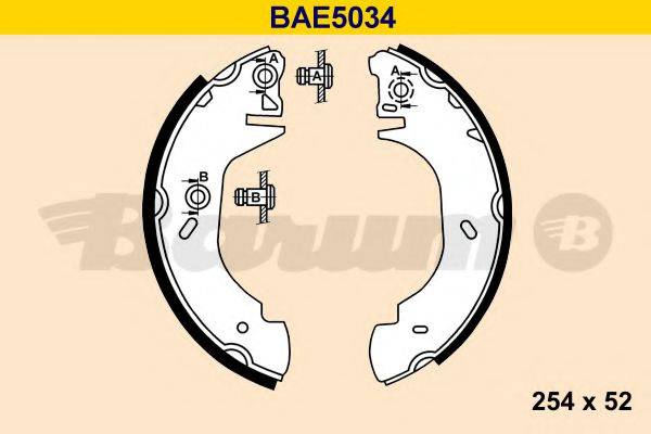 BARUM BAE5034 Комплект гальмівних колодок
