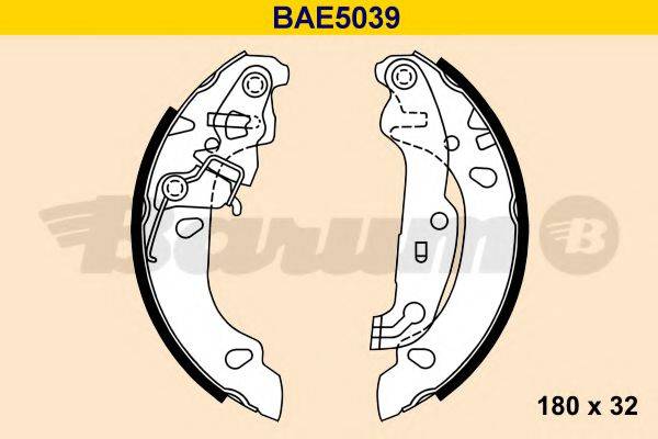 BARUM BAE5039 Комплект гальмівних колодок