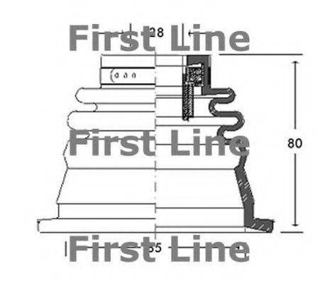 FIRST LINE FCB2650 Пильовик, приводний вал
