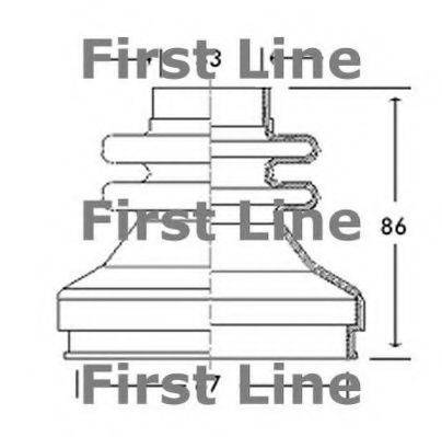 FIRST LINE FCB2763 Пильовик, приводний вал
