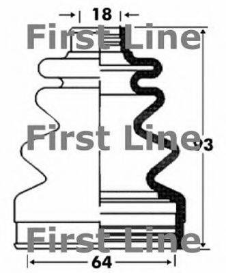 FIRST LINE FCB2862 Пильовик, приводний вал