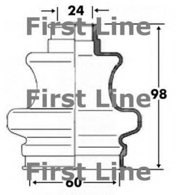 FIRST LINE FCB6094 Пильовик, приводний вал