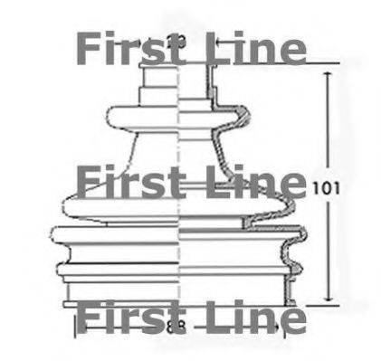 FIRST LINE FCB2201 Пильовик, приводний вал