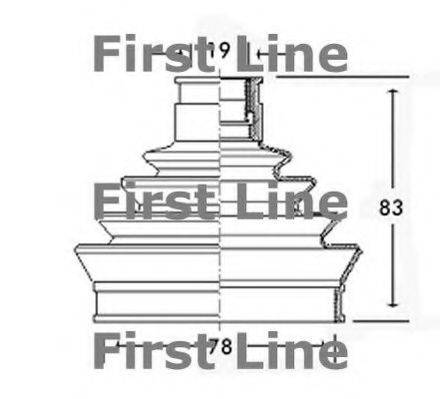 FIRST LINE FCB2344 Пильовик, приводний вал