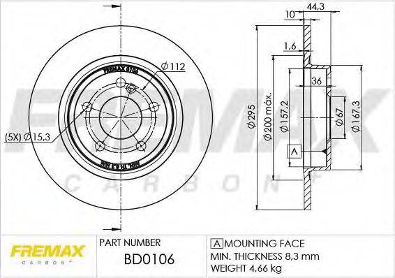 FREMAX BD0106 гальмівний диск