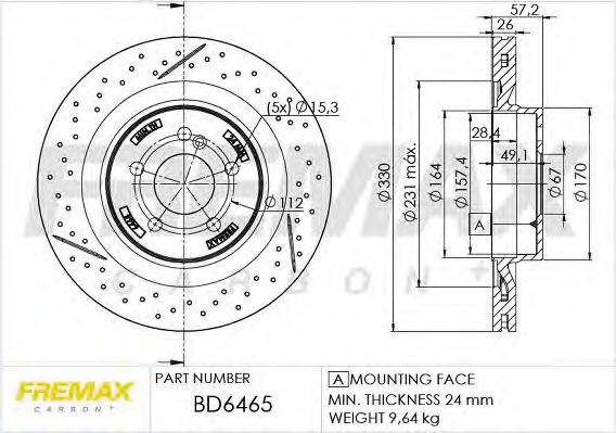 FREMAX BD6465 гальмівний диск
